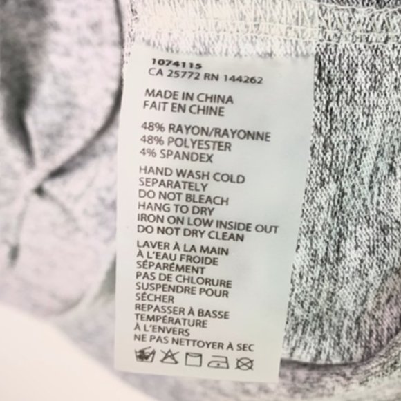 NWT DEX Gray Cap Sleeve Lace Up Top #A10 - Picture 6 of 6